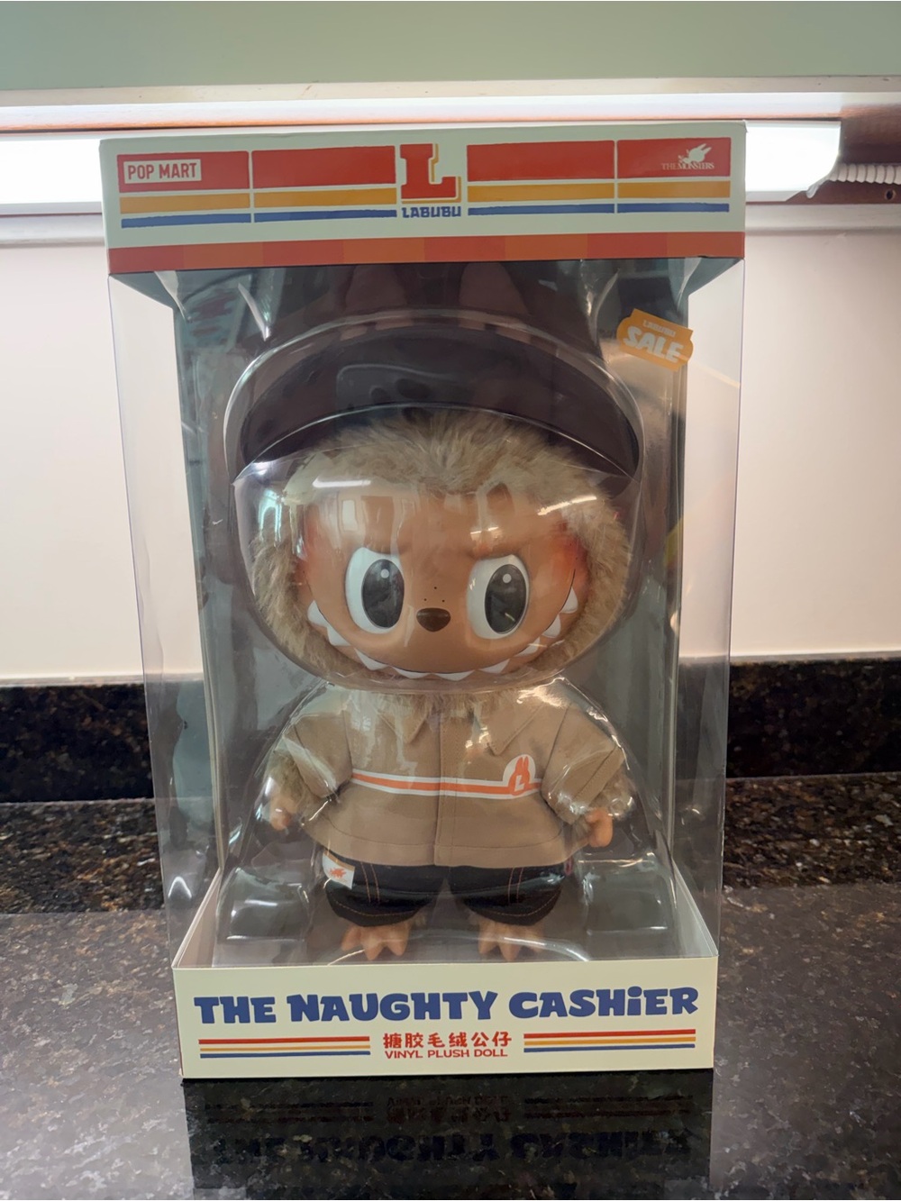 Pop Mart Labubu The Naughty Cashier Plush Doll In Box NEW